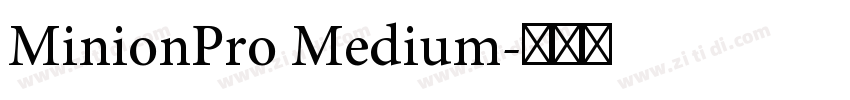 MinionPro Medium字体转换